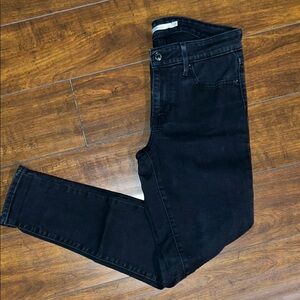 Levi 711 Skinny - Black Denim Jeans